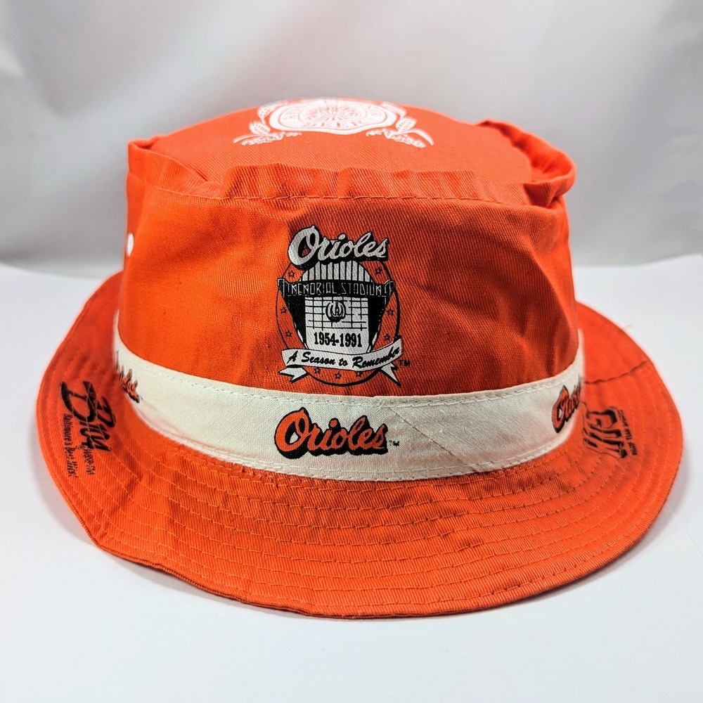 Vintage Baltimore Orioles Bucket Hat: 1991 Memorial Stadium Last Game SGA DS